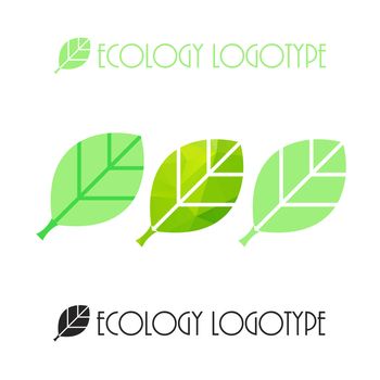 Vector ecology logo or icon in eps, nature logotype