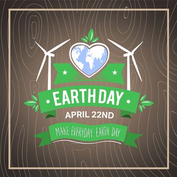 Digitally generated Earth day vector