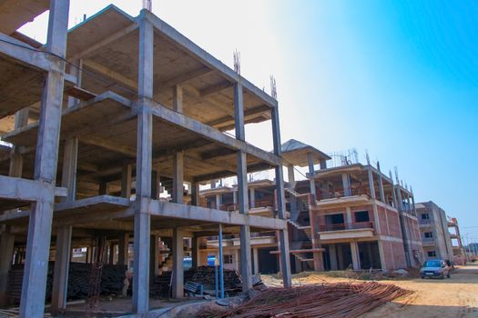 construction of big building, panipat, haryana, june 2019 Photo : Technical Maanav / Yaymicro.com