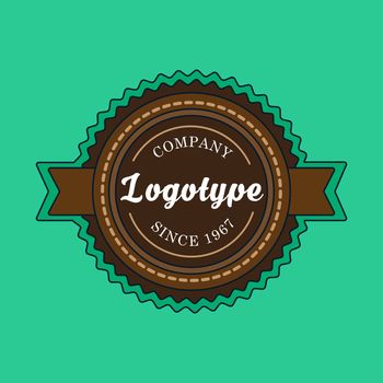 Vintage badge and label template. Design logotype elements. Retro tag emblem. Vector