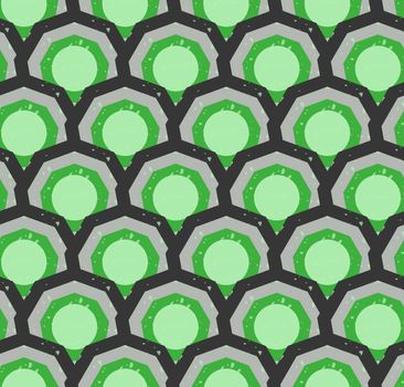 Grunge colorful abstract geometric seamless pattern. Vector