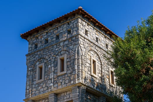 Mediterranean architecture. The stone building of the Tvrdos Monastery in Bosnia.