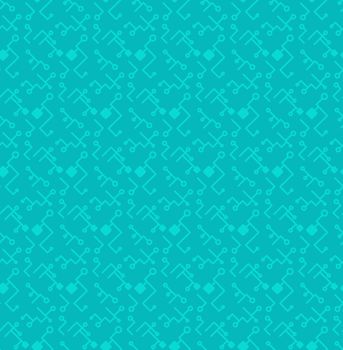 Computer Processor Chip Seamless Pattern for print, cloth, fabric and wrap. High tech wallpaper and background. Computer ornament. Innovation backdrop. Vector