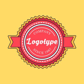 Vintage badge and label template. Design logotype elements. Retro tag emblem. Vector