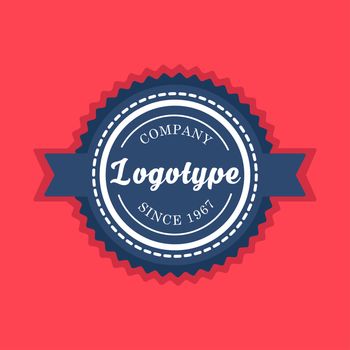 Vintage badge and label template. Design logotype elements. Retro tag emblem. Vector