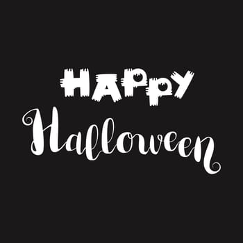 Happy Halloween Lettering. Trick or treat concept for print, fabric, greeting, card, banner, t-shirt. Poster with halloween text. Vector