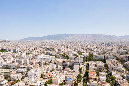 Aerial view of Athens suburban area, Greece