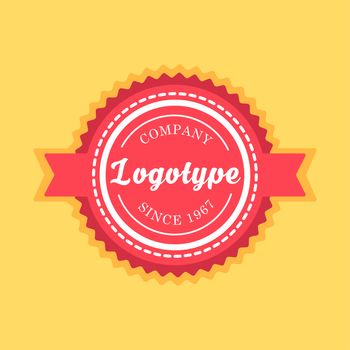 Vintage badge and label template. Design logotype elements. Retro tag emblem. Vector