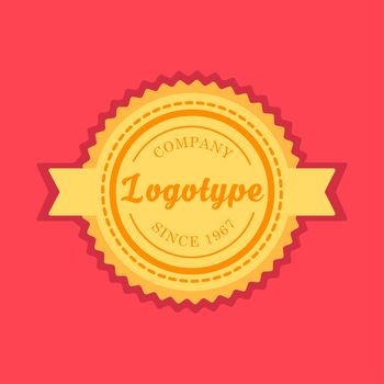 Vintage badge and label template. Design logotype elements. Retro tag emblem. Vector