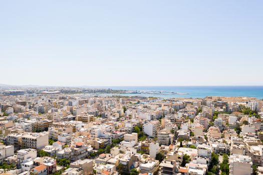 Aerial view of Moschato beach in Athens