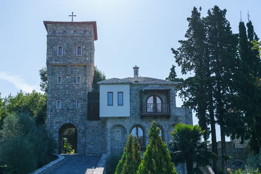 Mediterranean architecture. The stone building of the Tvrdos Monastery in Bosnia.