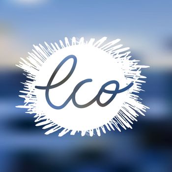 Hand drawn ecology and 100 percents natural lettering. Isolated grunge sticker or nature icon of quality for banner, web, card, print. Eco design. Vector
