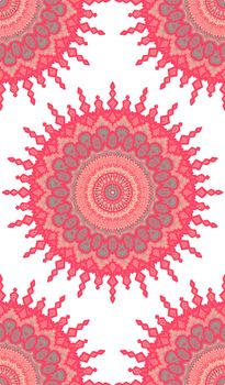 Hand drawn Gold Mandala Seamless Pattern. Arabic, indian, turkish and ottoman culture decoration style. Ethnic ornamental background. Magic vintage template of greeting, print, cloth, tattoo. Vector