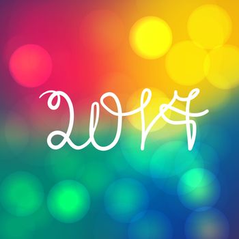 Lettering banner with text 2017 for print, poster, sticker. Happy new year greeting card. Vector