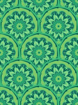Hand drawn Mandala Seamless Pattern. Arabic, indian, turkish and ottoman culture decoration style. Ethnic ornamental background. Magic vintage template of greeting, card, print, cloth, tattoo. Vector