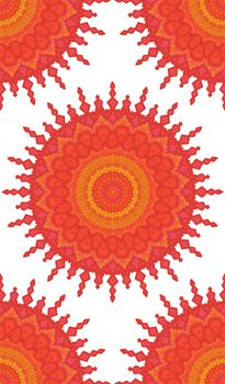 Hand drawn Gold Mandala Seamless Pattern. Arabic, indian, turkish and ottoman culture decoration style. Ethnic ornamental background. Magic vintage template of greeting, print, cloth, tattoo. Vector