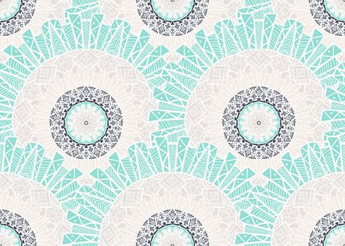 Hand drawn Mandala Seamless Pattern. Arabic, indian, turkish and ottoman culture decoration style. Ethnic ornamental background. Magic vintage template of greeting, card, print, cloth, tattoo. Vector