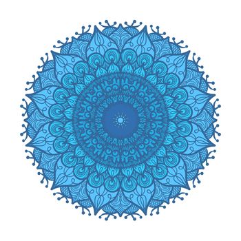 Hand drawn Mandala in arabic, indian, islam and ottoman culture decoration style. Ethnic geometric ornamental background. Magic vintage template of greeting, card, print, cloth, tattoo. Vector