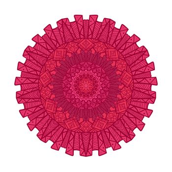 Hand drawn Mandala in arabic, indian, islam and ottoman culture decoration style. Ethnic geometric ornamental background. Magic vintage template of greeting, card, print, cloth, tattoo. Vector
