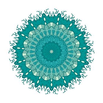 Hand drawn Mandala in arabic, indian, islam and ottoman culture decoration style. Ethnic geometric ornamental background. Magic vintage template of greeting, card, print, cloth, tattoo. Vector