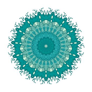 Hand drawn Mandala in arabic, indian, islam and ottoman culture decoration style. Ethnic geometric ornamental background. Magic vintage template of greeting, card, print, cloth, tattoo. Vector