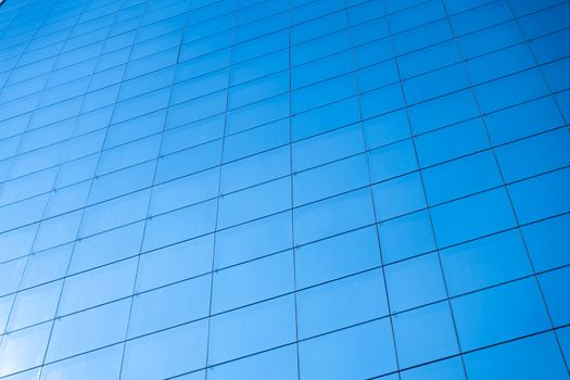 background of office building blue glass window