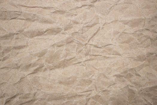 background of crumpled brown paper texture