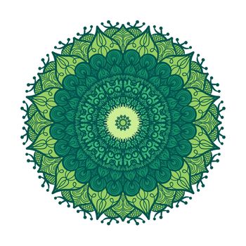 Hand drawn Mandala in arabic, indian, islam and ottoman culture decoration style. Ethnic geometric ornamental background. Magic vintage template of greeting, card, print, cloth, tattoo. Vector