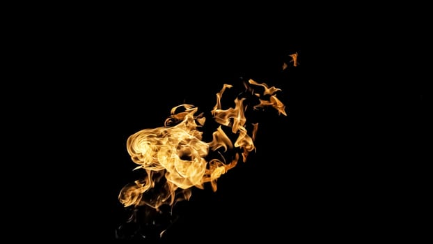 Fire flames on black background. fire on black background isolated. fire patterns