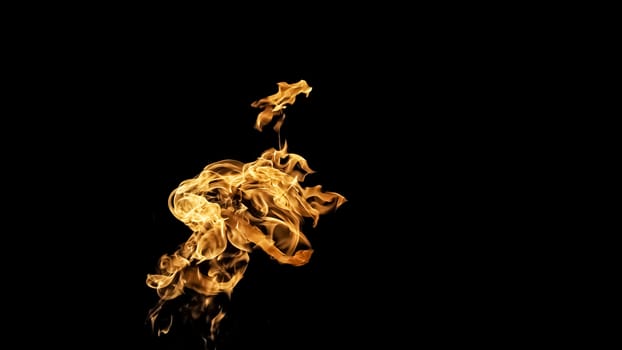 Fire flames on black background. fire on black background isolated. fire patterns