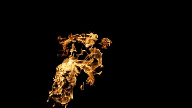 Fire flames on black background. fire on black background isolated. fire patterns