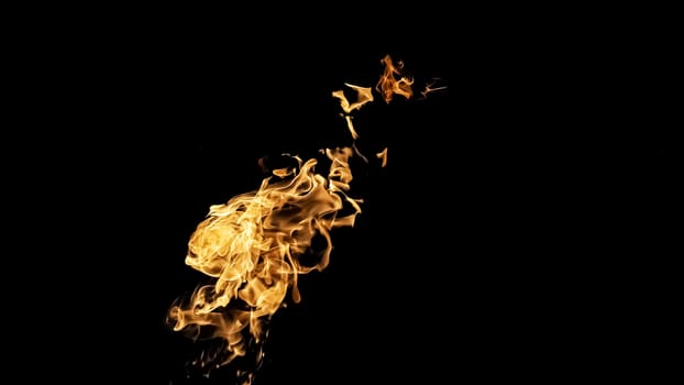 Fire flames on black background. fire on black background isolated. fire patterns