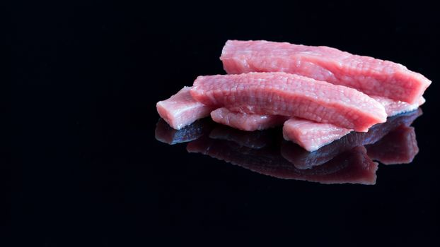 Pieces of raw meat. Ingredients for cooking. Lamb, pork, beef, lamb. Farming, eco-friendly production	