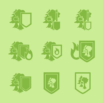 Environment Protection Stickers Set. Ecology and nature protection icon. Vector