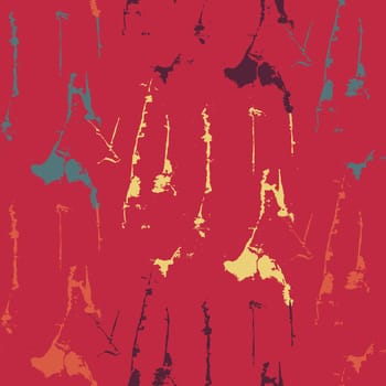 Grunge seamless texture pattern for print, fabric, wallpapers, clothes. Retro ornament by brush. Vector