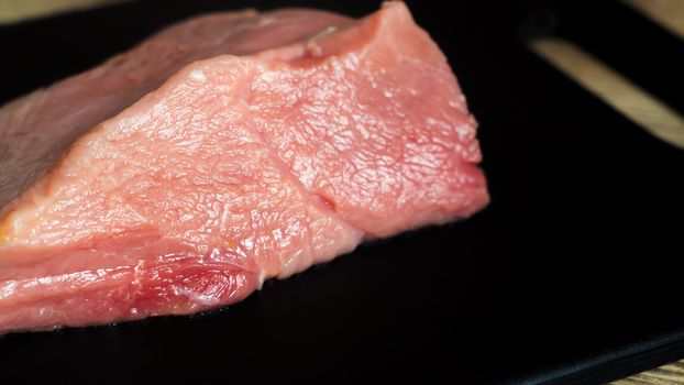 Pieces of raw meat. Ingredients for cooking. Lamb, pork, beef, lamb. Farming, eco-friendly production