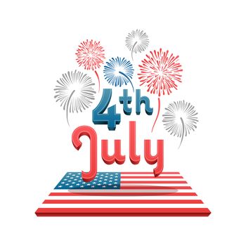 Digitally generated Patriotic fourth of july vector