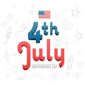Digitally generated Patriotic fourth of july vector
