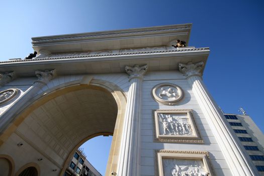 monument gate in Skopje capital of North Macedonia