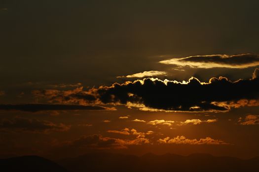 sunset, sunrise gold red pink sky landscape