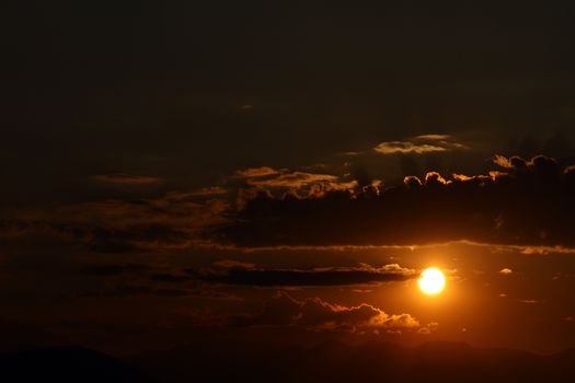 sunset, sunrise gold red pink sky landscape