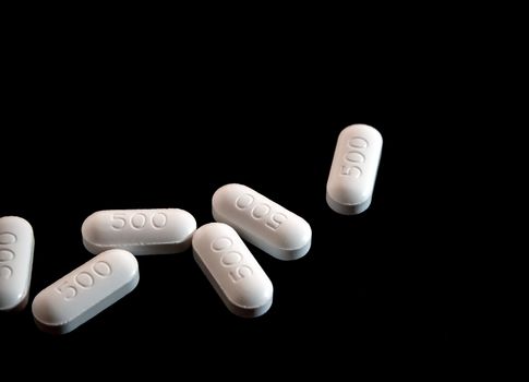 Paracetamol Pain Reliever and Fever Reducer tablet medicine