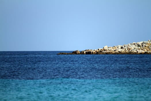 natural horizon landscape beach, blue sea in summer