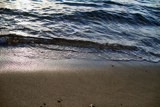 Tropical beach background. Horizon landscape and sand