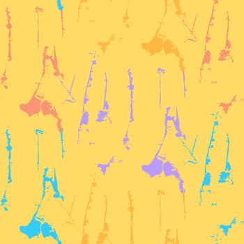 Grunge seamless texture pattern for print, fabric, wallpapers, clothes. Retro ornament by brush. Vector