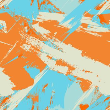 Grunge seamless texture pattern for print, fabric, wallpapers, clothes. Retro ornament by brush. Vector