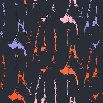 Grunge seamless texture pattern for print, fabric, wallpapers, clothes. Retro ornament by brush. Vector