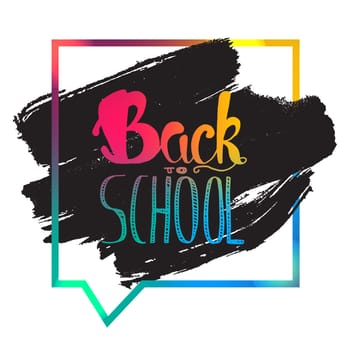 Vintage Back To School Lettering Banner. Knowledge day poster. Vector