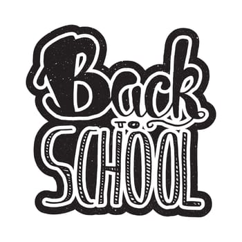 Vintage Back To School Lettering Banner. Knowledge day poster. Vector