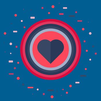 Like symbol. Heart icon for wedding, holiday and social networks, blog, print and sticker. Vector